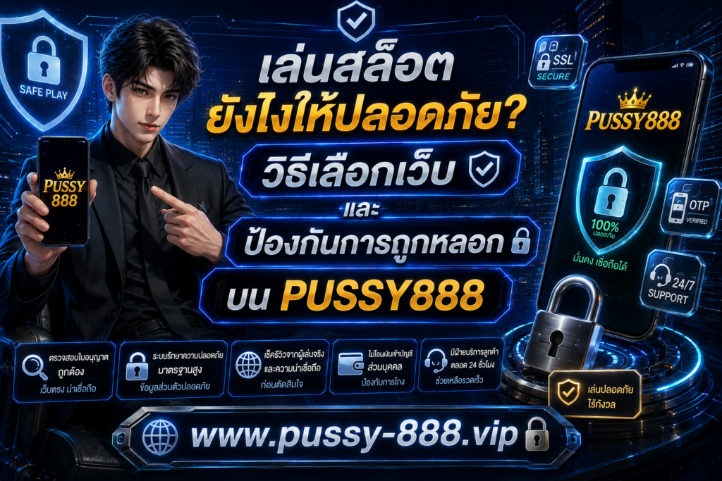 เล่นสล็อตยังไงให้ปลอดภัย? วิธีเลือกเว็บและป้องกันการถูกหลอกบน PUSSY888